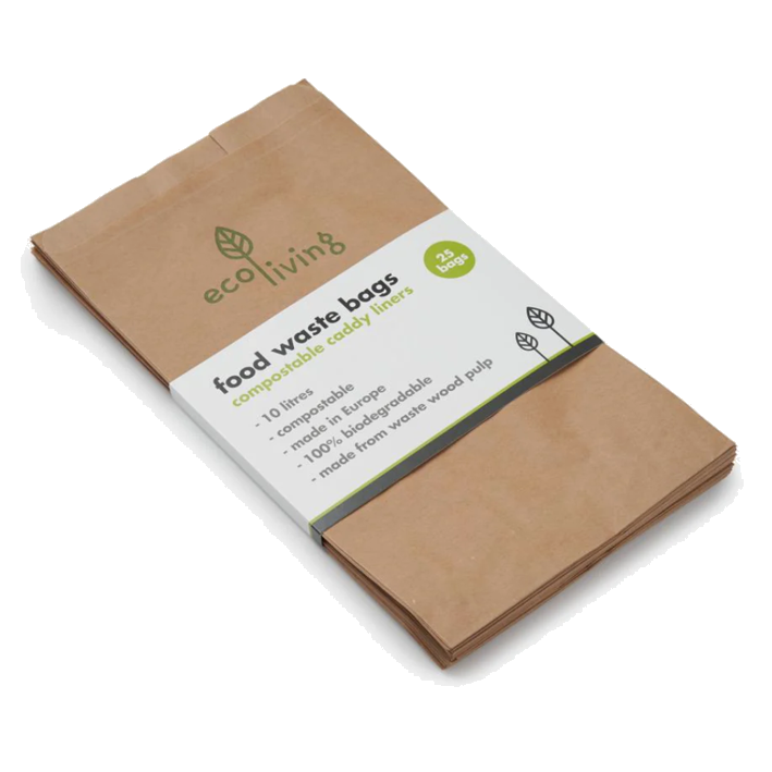 10L Compostable Caddy Paper Bags (Pack of 25)