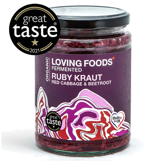 Organic Ruby Red Cabbage & Beetroot Sauerkraut