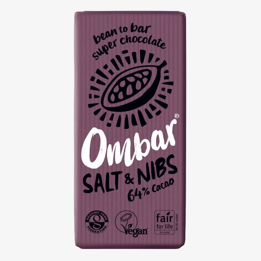 Organic Salt & Nibs 64% Cacao Large OMBAR