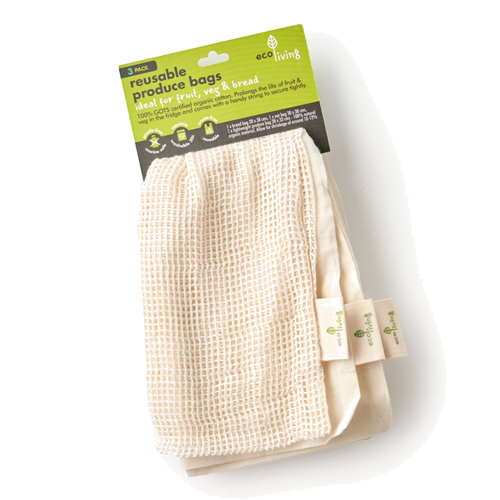 Reusable Produce & Bread Bags (3 pack)