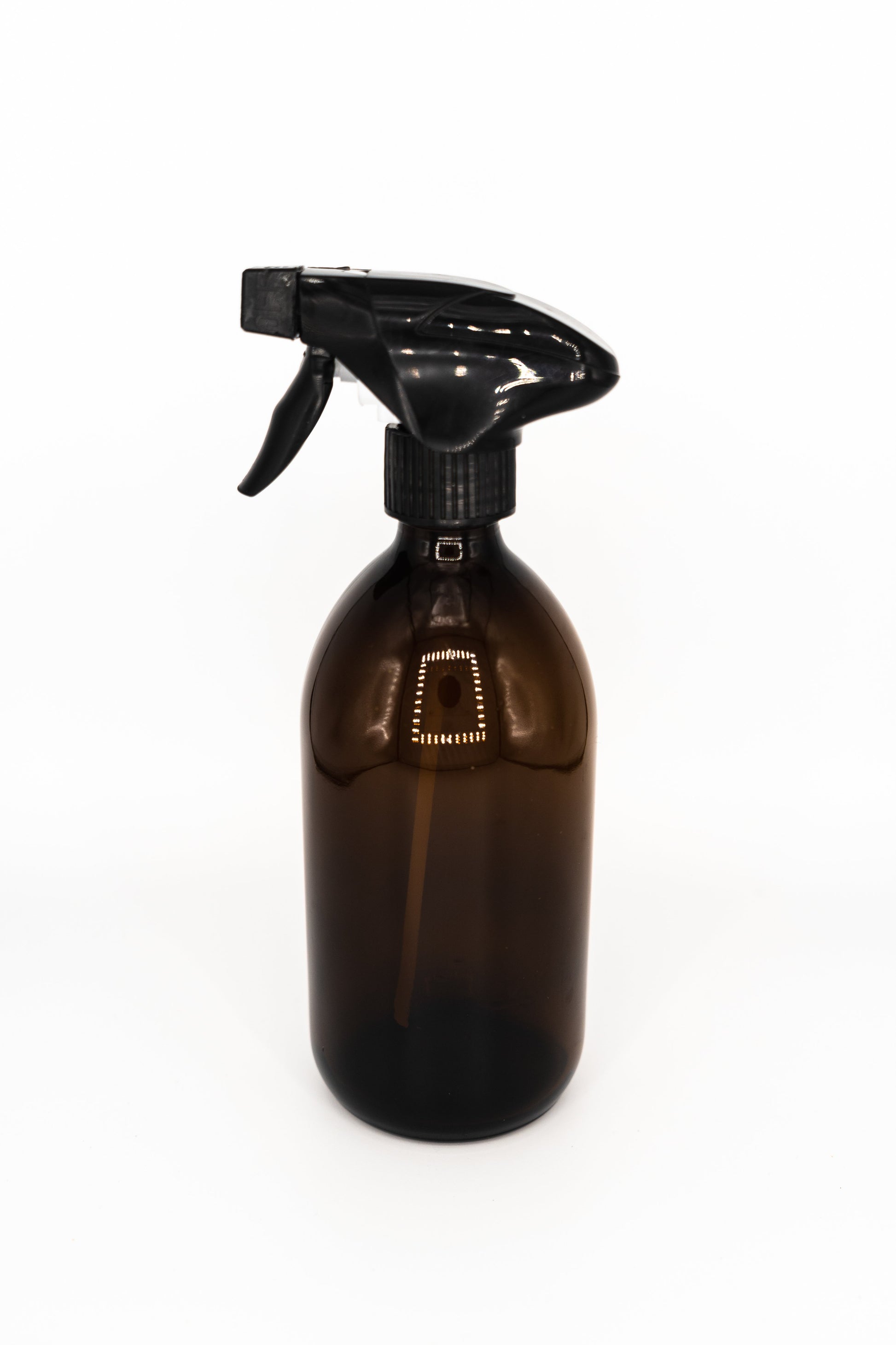 sustainable zero-waste amber glass spray bottle